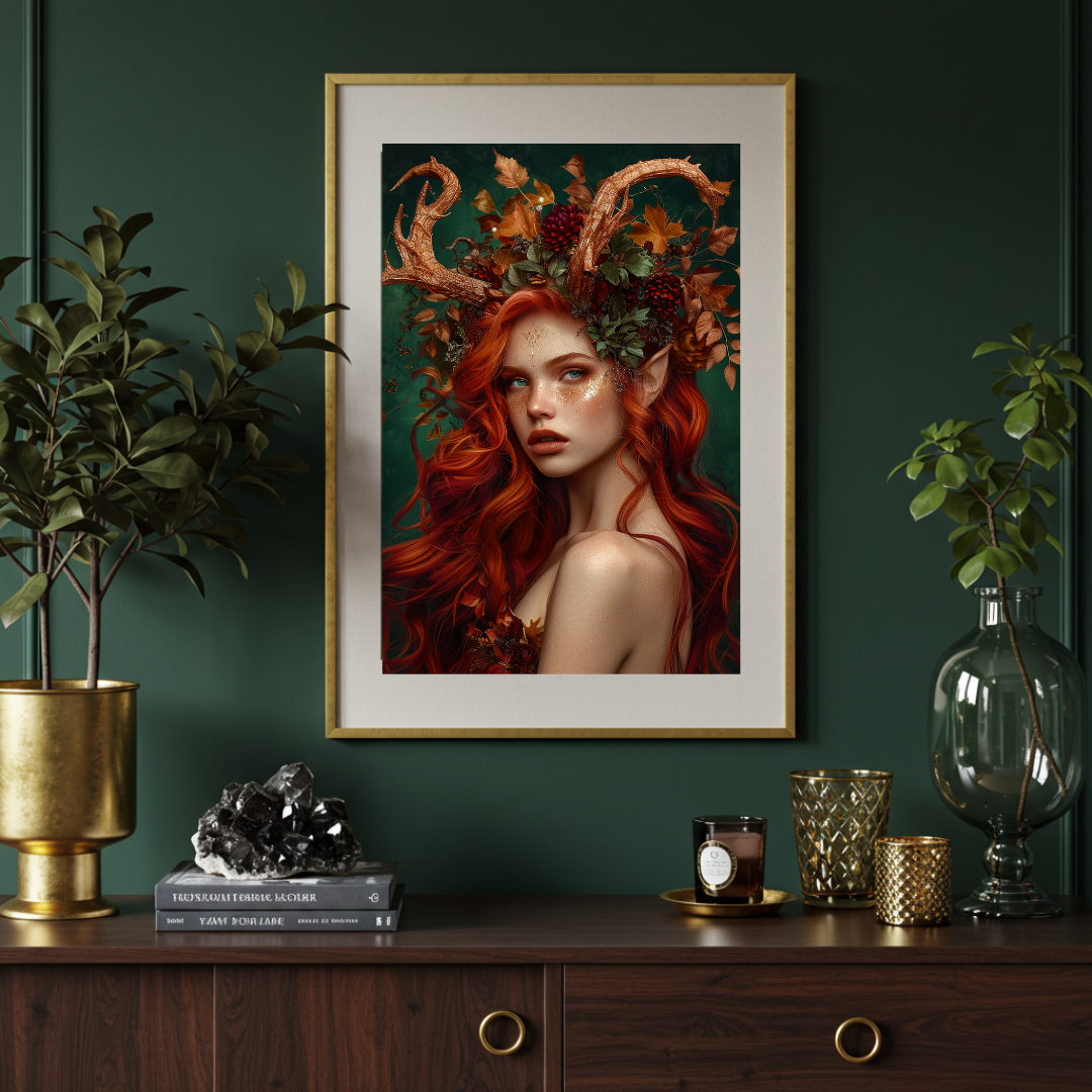 Faun’s Crown – Autumnal Myth & Folklore Wall Art