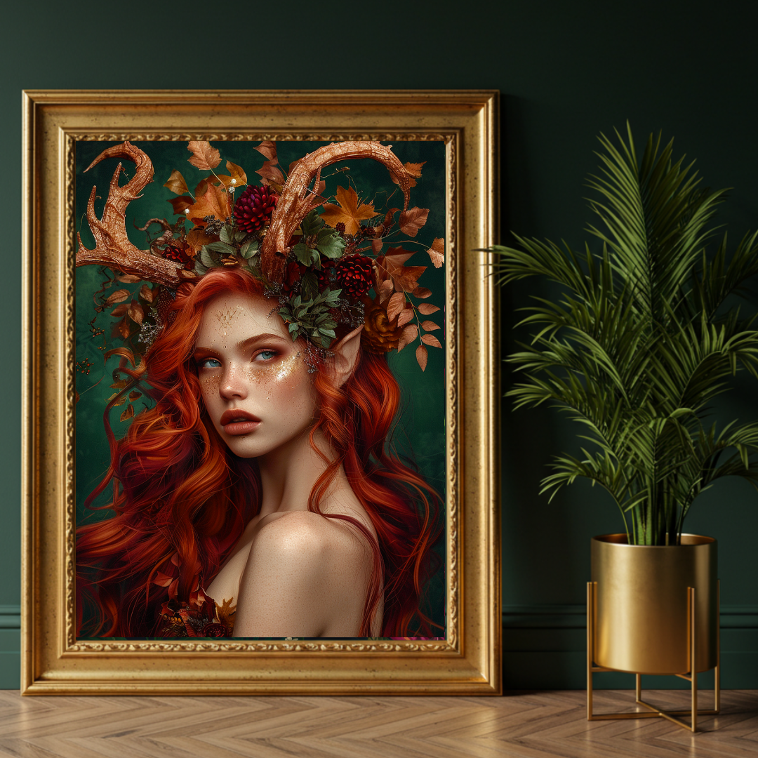 Faun’s Crown – Autumnal Myth & Folklore Wall Art