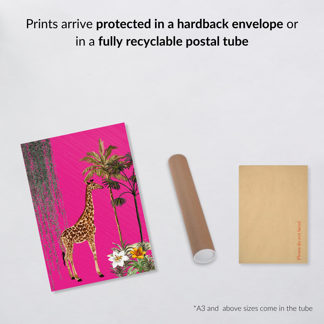 Hot Pink Giraffe – Bold Maximalist Safari Print