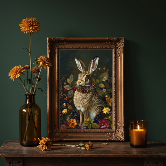 Autumn Forest Hare – Enchanted Woodland Animal Wall Art