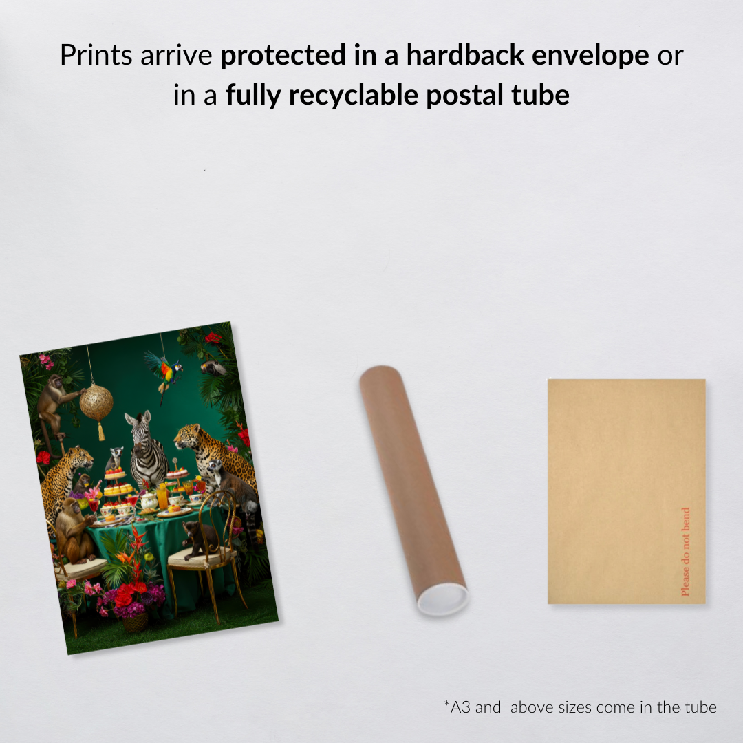 Jungle Soirée – Maximalist Animal Tea Party Print