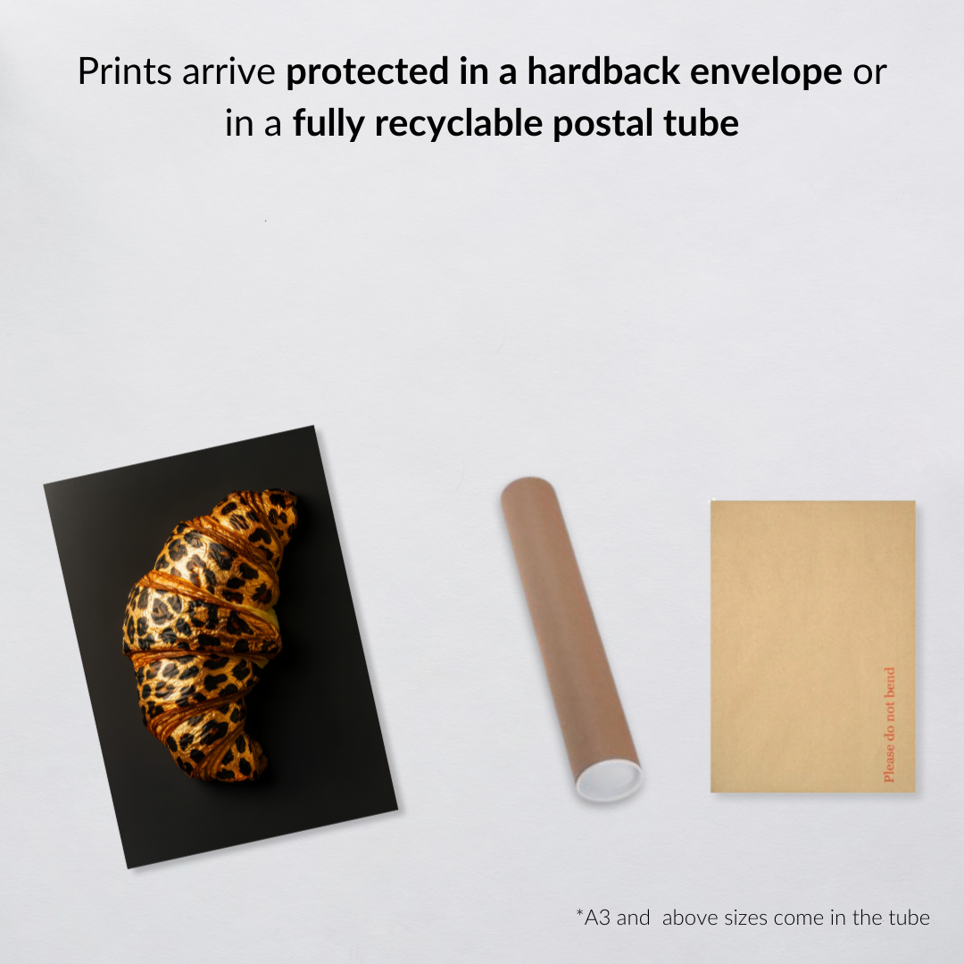 Croissant Chic β Leopard Print Pastry Wall Art
