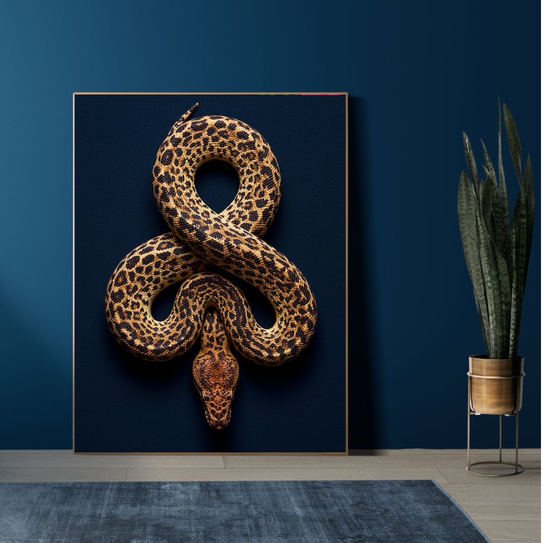 Leopard Print Snake – Moody Maximalist Animal Wall Art