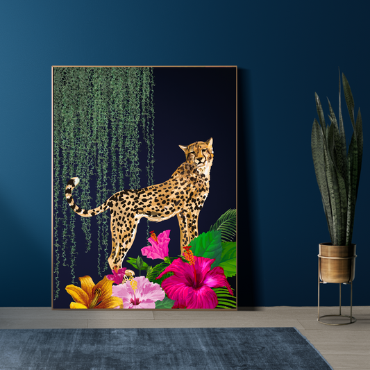 Jungle Luxe – Majestic Leopard Maximalist Wall Art