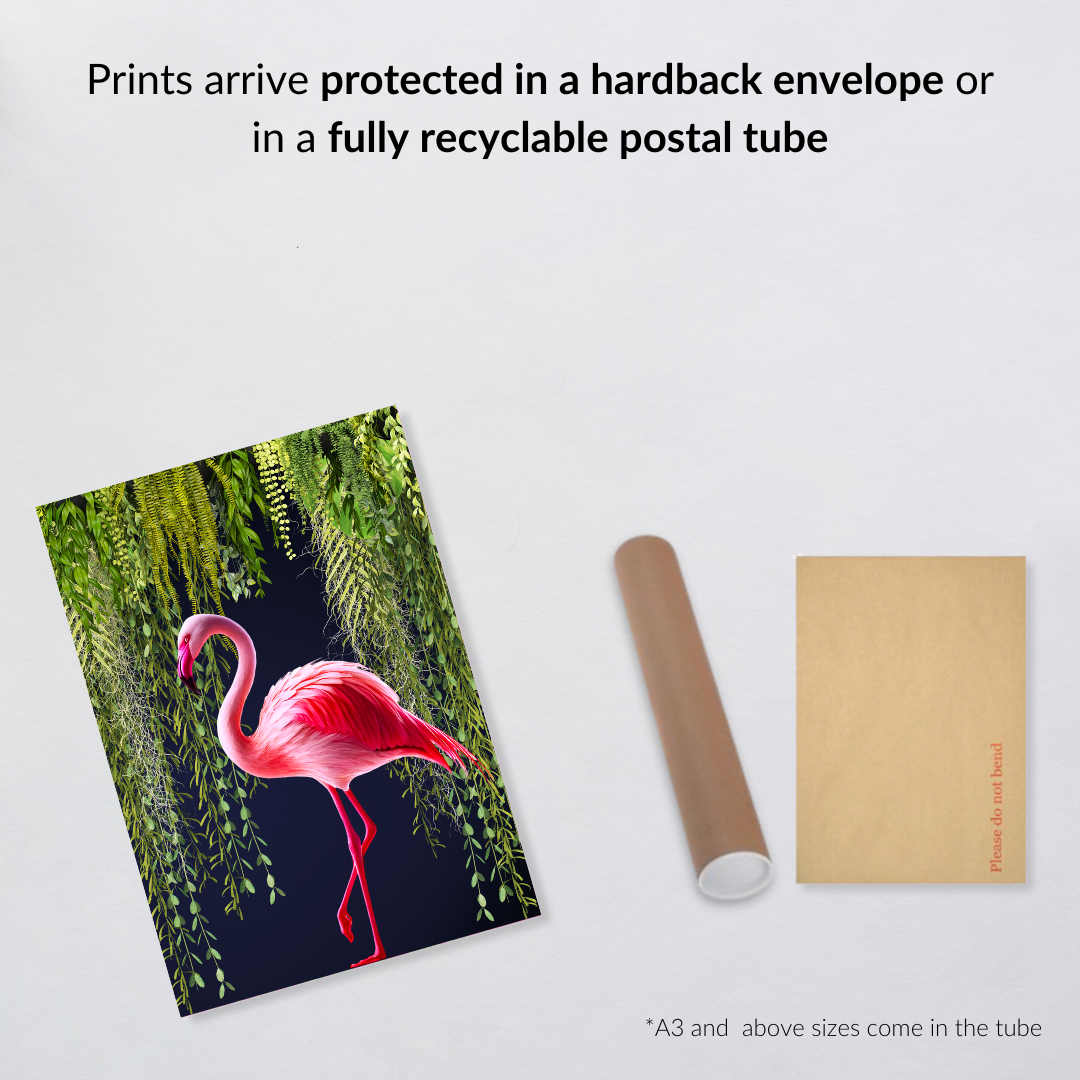 Flamingo & Botanical Maximalist Print