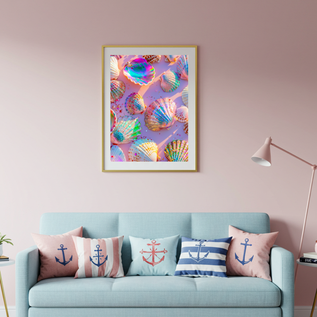 Seaside Dream – Iridescent Shell Wall Art