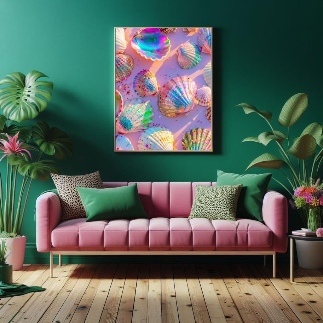 Seaside Dream – Iridescent Shell Wall Art