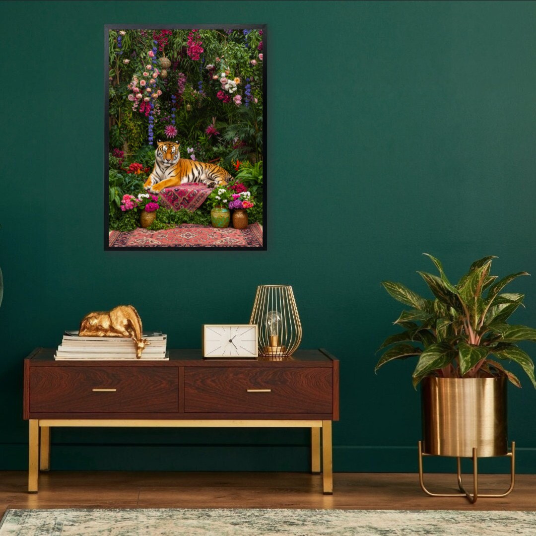Majestic Jungle Tiger – Luxe Maximalist Print