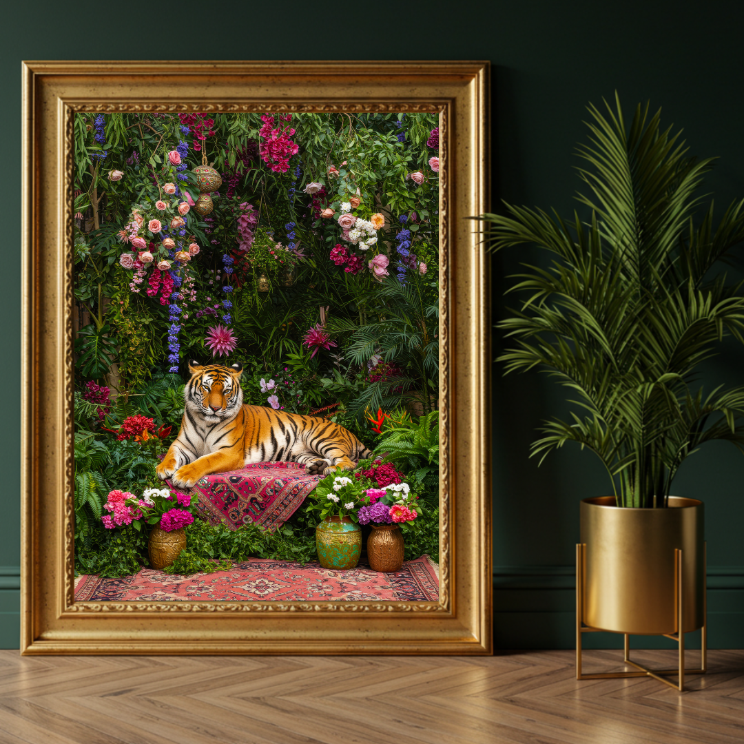 Majestic Jungle Tiger – Luxe Maximalist Print