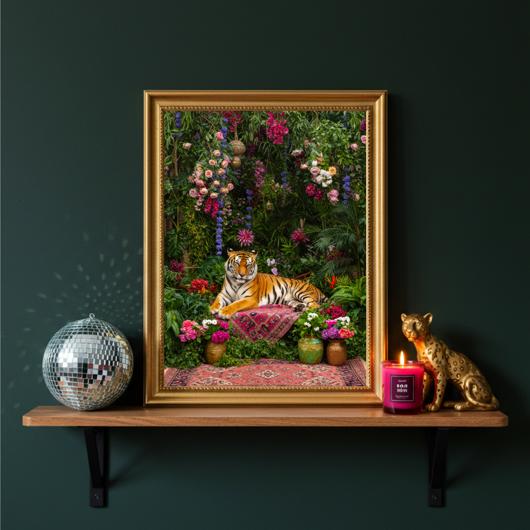 Majestic Jungle Tiger – Luxe Maximalist Print