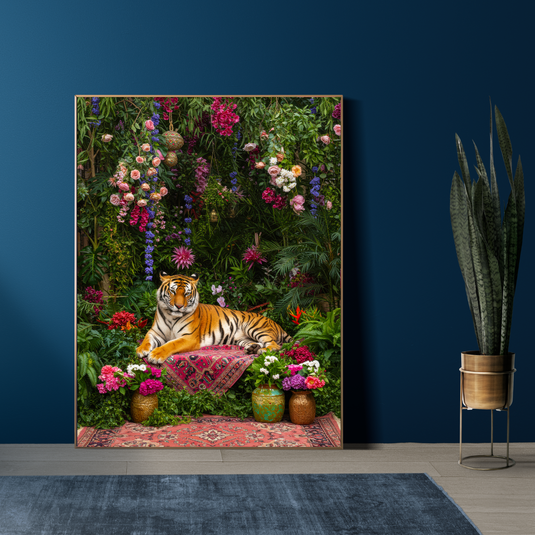 Majestic Jungle Tiger – Luxe Maximalist Print