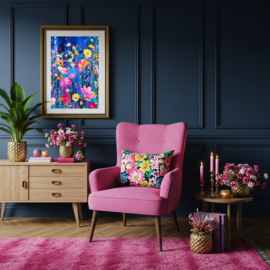 Electric Bloom – Watercolour Floral Print