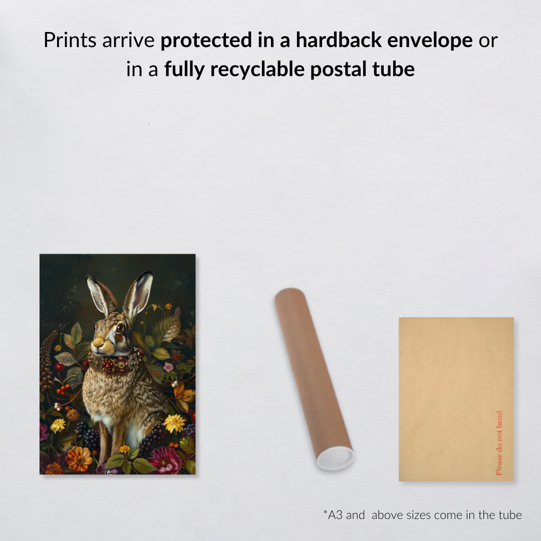 Autumn Forest Hare – Enchanted Woodland Animal Wall Art