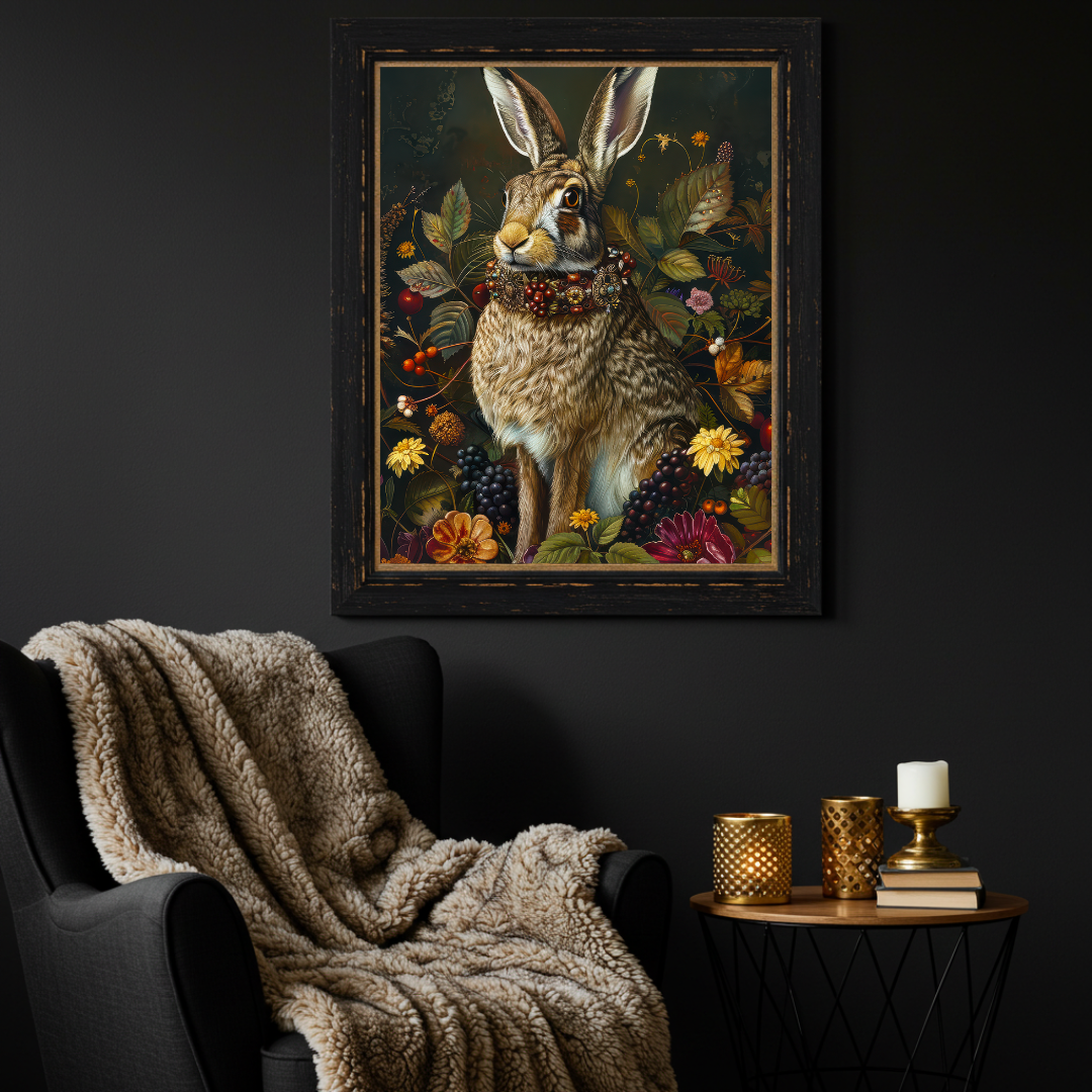 Autumn Forest Hare – Enchanted Woodland Animal Wall Art