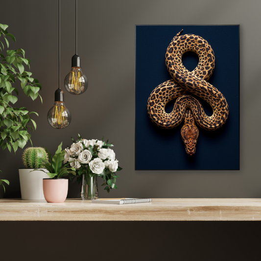 Leopard Print Snake – Moody Maximalist Animal Wall Art