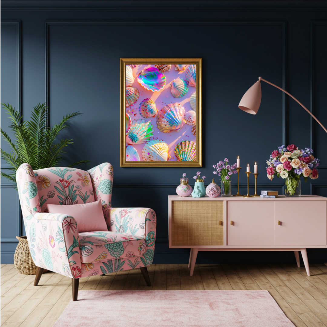 Seaside Dream – Iridescent Shell Wall Art