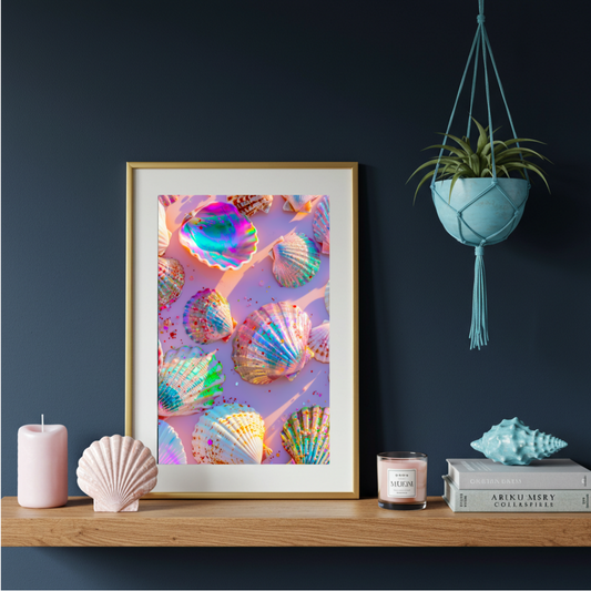 Seaside Dream – Iridescent Shell Wall Art