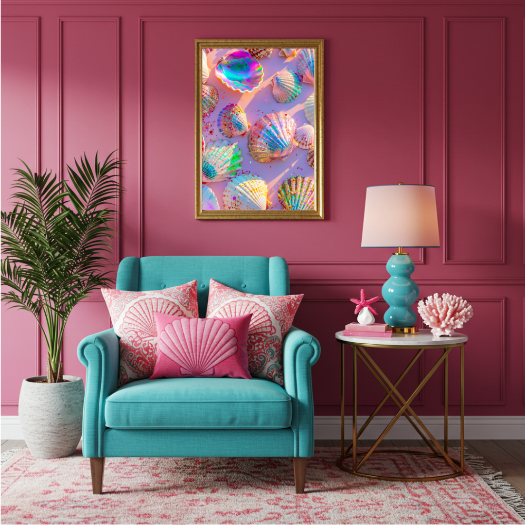 Seaside Dream – Iridescent Shell Wall Art